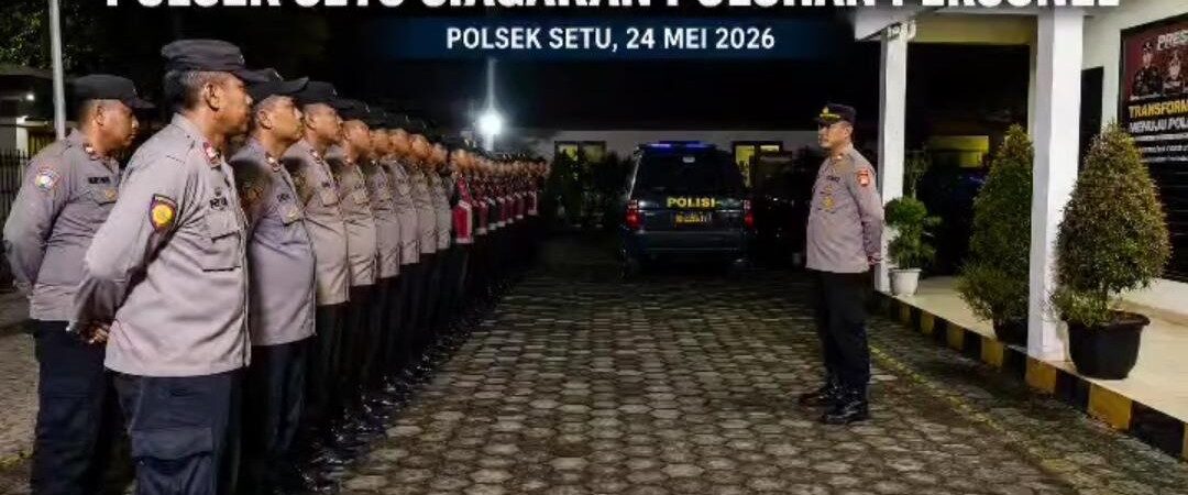 Polsek Setu Gelar Operasi Kejahatan Jalanan, Puluhan Kendaraan Diperiksa